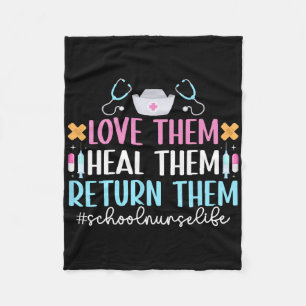 School Nurse Life School Nursing School Nurse Appr Fleece Blanket