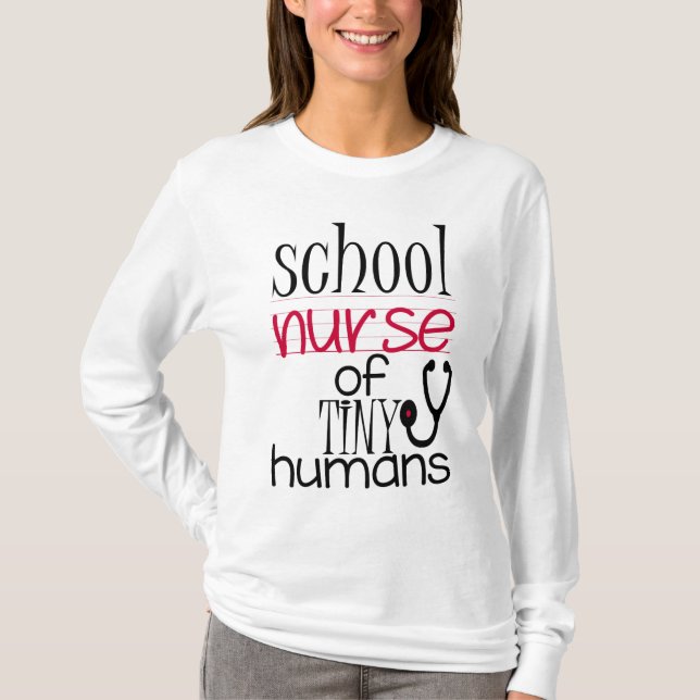 school nurse long sleeve tshirt (Front)
