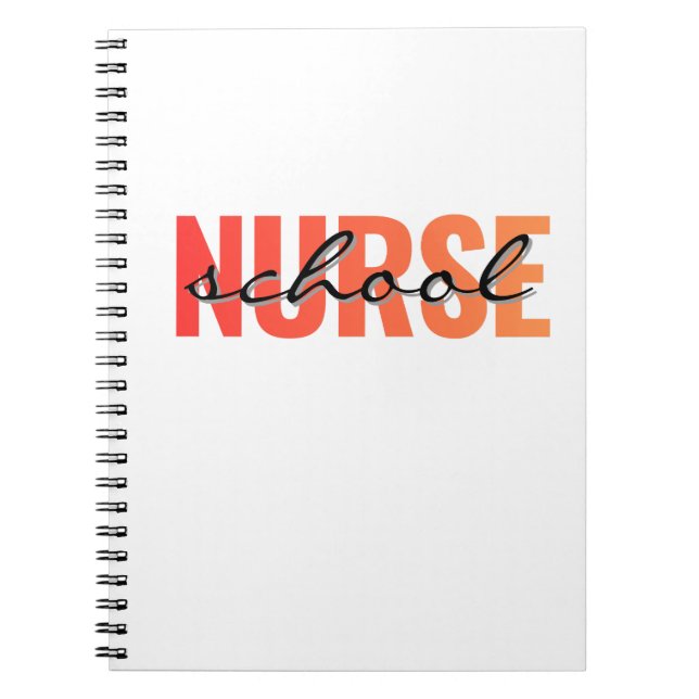 School Nurse Modern Typography Notebook (Front)