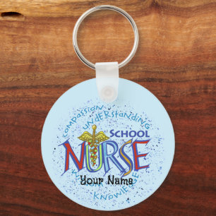 School Nurse Motto Key Ring