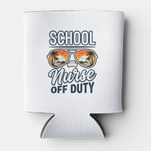 School Nurse Off Duty Vintage Sunglasses Shirt_1 Can Cooler
