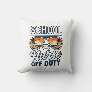 School Nurse Off Duty Vintage Sunglasses Shirt_1 Cushion