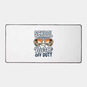 School Nurse Off Duty Vintage Sunglasses Shirt_1 Desk Mat