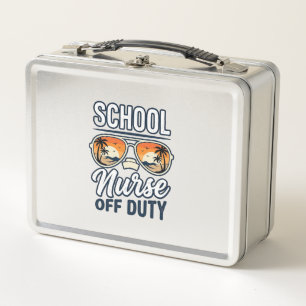 School Nurse Off Duty Vintage Sunglasses Shirt_1 Metal Lunch Box