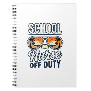 School Nurse Off Duty Vintage Sunglasses Shirt_1 Notebook