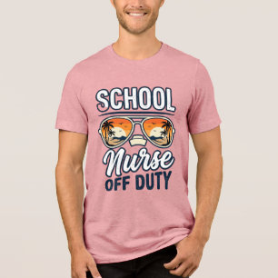 School Nurse Off Duty Vintage Sunglasses Shirt_1 Tri-Blend Shirt