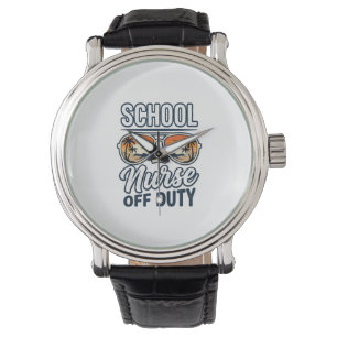 School Nurse Off Duty Vintage Sunglasses Shirt_1 Watch