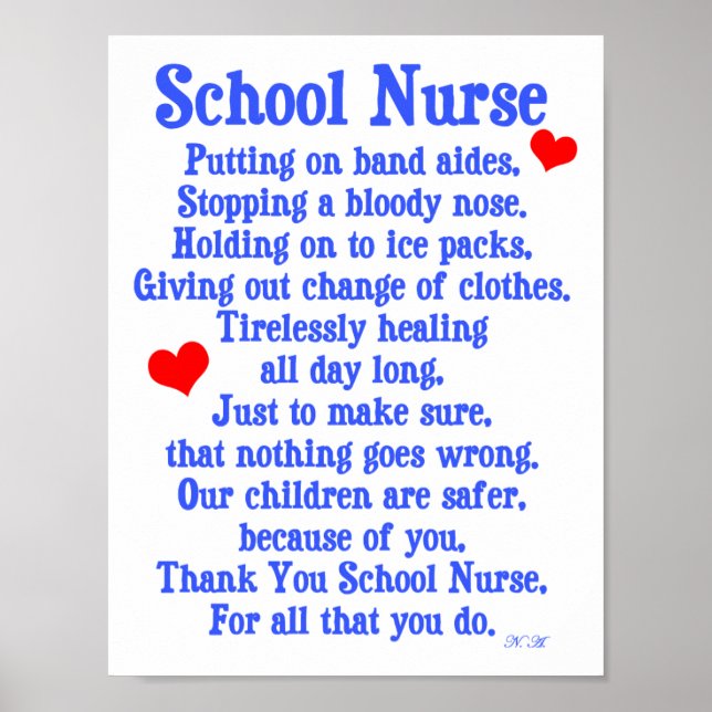 School Nurse Poster (Front)