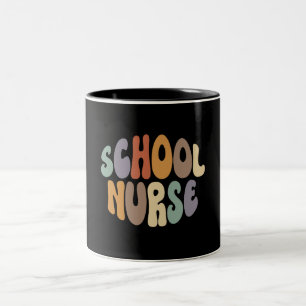 School Nurse Proud Career Profession Two-Tone Coffee Mug
