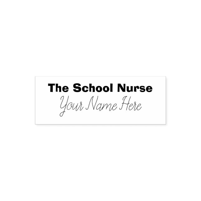 School Nurse Signature Self-inking Stamp (Design)