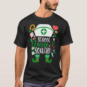 School Nurse Squad Irish Shamrock Tee Nurse St Pat