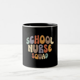School Nurse Squad Proud Career Profession Two-Tone Coffee Mug