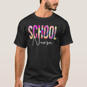School Nurse Tie Dye Back To School Women Apprecia T-Shirt
