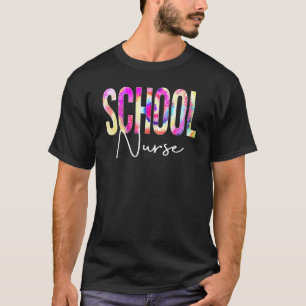 School Nurse Tie Dye Back To School Women Apprecia T-Shirt