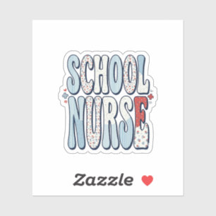 School Nurse Vintage Floral Typography Shirt Desig