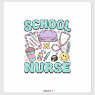 School Nurse Vintage Medical Collage Shirt Design_