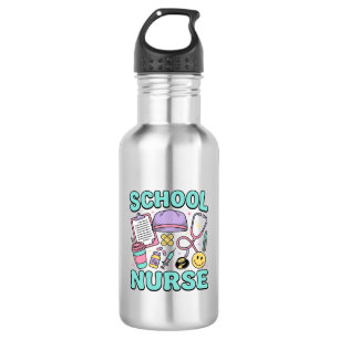 School Nurse Vintage Medical Collage Shirt Design_ 532 Ml Water Bottle