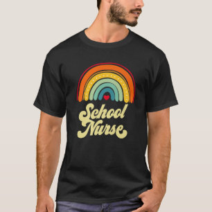 SCHOOL NURSE Vintage Retro Funny Job Title Birthda T-Shirt