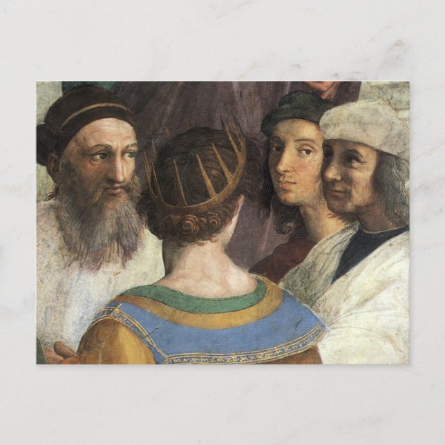 School of Athens by Raphael, Vintage Renaissance Postcard (Front)