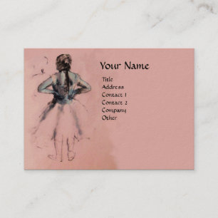 SCHOOL OF DANCE ,BALLERINA  BALLET DANCER IN PINK BUSINESS CARD