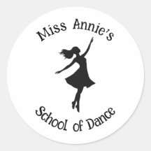 School of Dance Dancer Silhouette Customisable