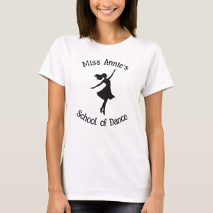 School of Dance Dancer Silhouette Customisable T-Shirt