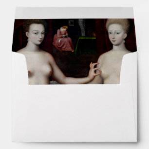 School of Fontainebleau - Gabrielle d'Estrees Envelope