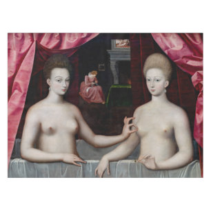 School of Fontainebleau - Gabrielle d'Estrees Tablecloth
