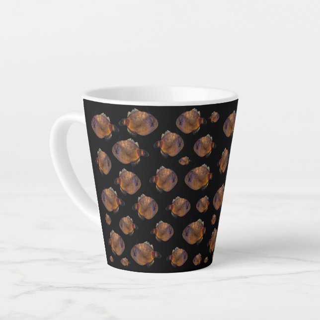 School Of Leather Jacket Fish, Latte Mug (Left Angle)