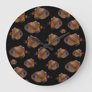 School Of Leather Jacket Fish, Wall Clock