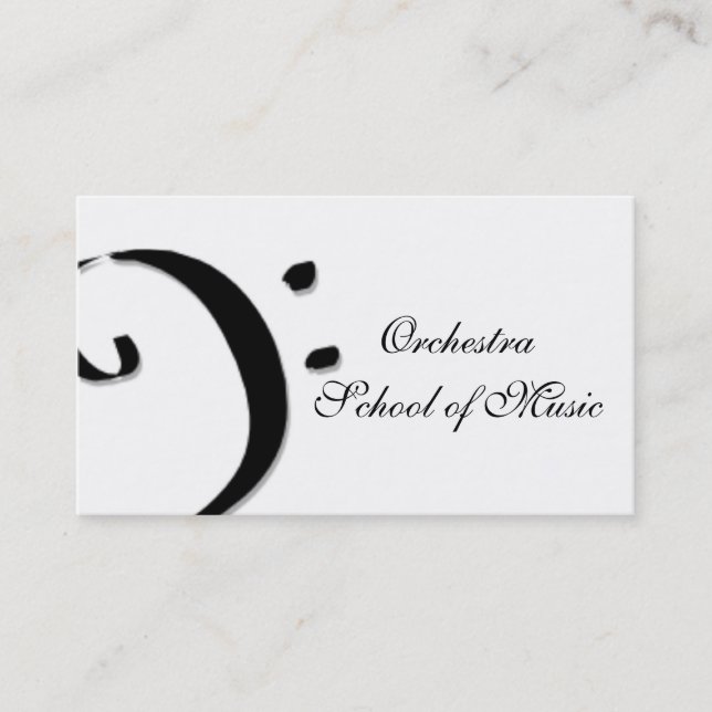 school of music business card (Front)