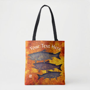 School Of Salmon - Medium Tote Bag
