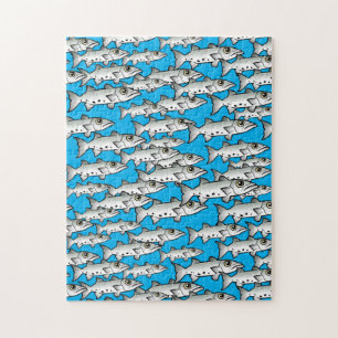 School of Scubadorable Great Barracuda Jigsaw Puzzle