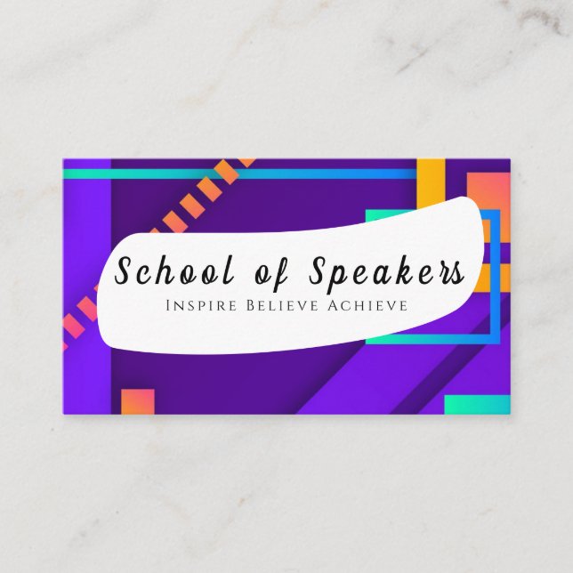 School of Speakers Business Card (Front)