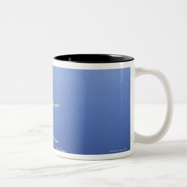 School of squid in the Caribbean Two-Tone Coffee Mug (Right)