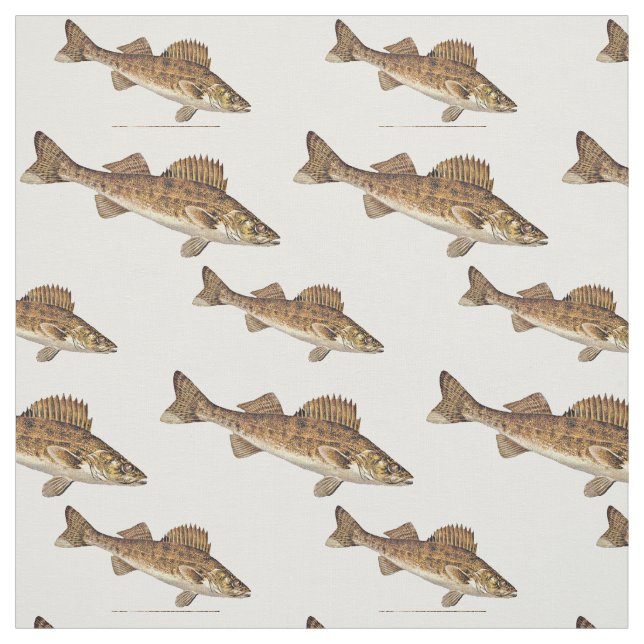 School Of Walleye Fish Fabric (Swatch)