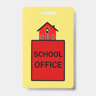 School Office Hall Pass ID Badge