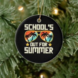 School Out For Summer Ceramic Tree Decoration