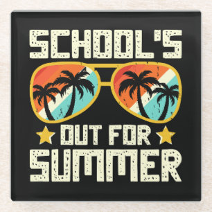 School Out For Summer Glass Coaster