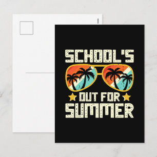 School Out For Summer Holiday Postcard