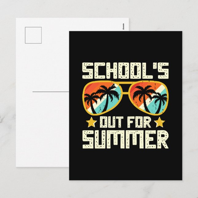 School Out For Summer Holiday Postcard (Front/Back)