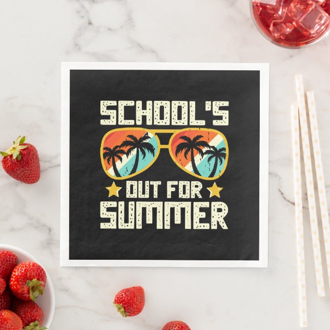 School Out For Summer Napkin (Insitu)