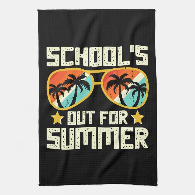 School Out For Summer Tea Towel (Vertical)