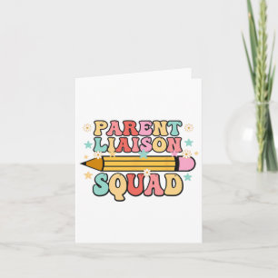School Parent Liaison Squad Retro Back To School  Card