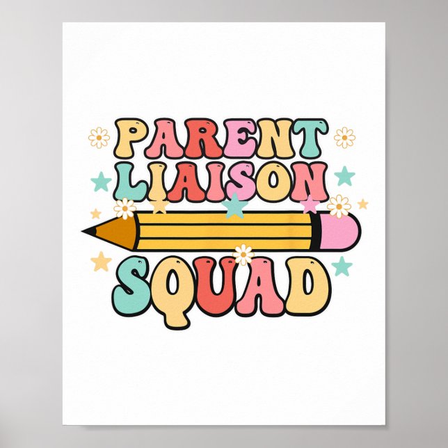 School Parent Liaison Squad Retro Back To School  Poster (Front)