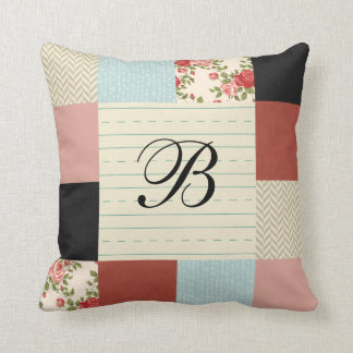 School Patchwork with Monogram Cushion
