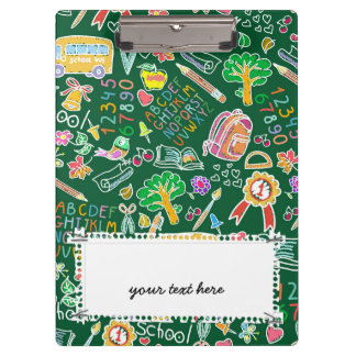School pattern clipboard