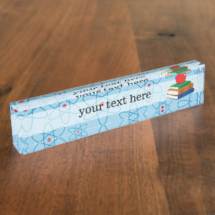 School pattern nameplate