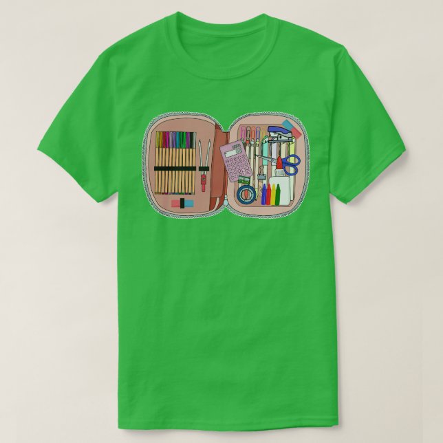 School Pencil Case T-Shirt (Design Front)