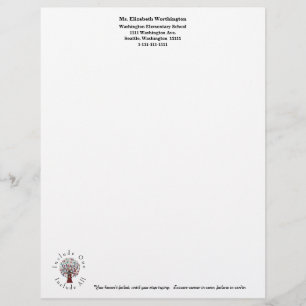 School Personnel Personalized Custom Letterhead